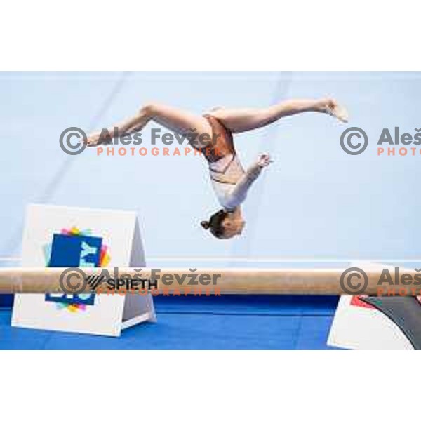 Zala Trtnik of Slovenia during finals day at 19. FIG Art World Challange Cup in Koper, on May 18., 2025, Slovenia Photo: Grega Valancic