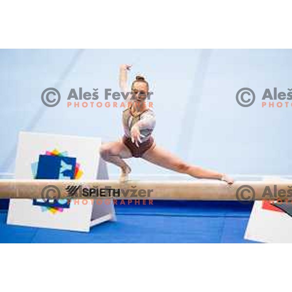 Zala Trtnik of Slovenia during finals day at 19. FIG Art World Challange Cup in Koper, on May 18., 2025, Slovenia Photo: Grega Valancic