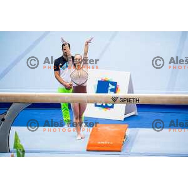 Zala Trtnik of Slovenia during finals day at 19. FIG Art World Challange Cup in Koper, on May 18., 2025, Slovenia Photo: Grega Valancic
