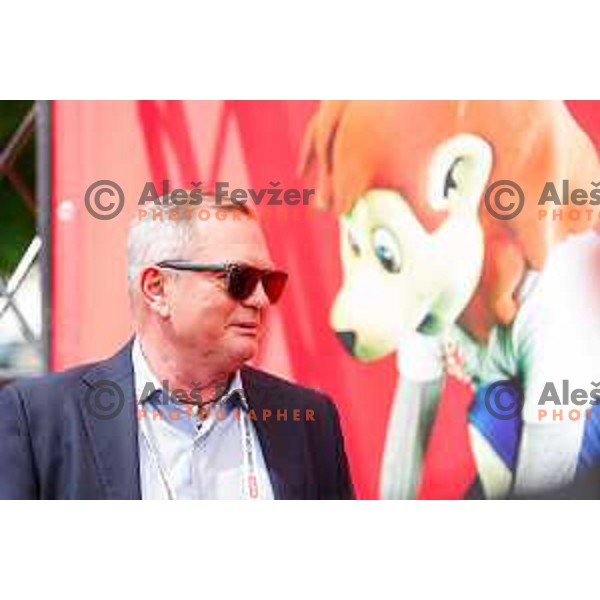 Matjaz Kek at Opening of Plazma Youth Sport Games in Ljubljana, Slovenia on May 19, 2025
