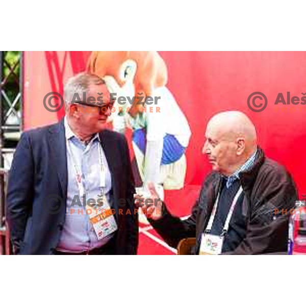 Matjaz Kek and Ivo Daneu at Opening of Plazma Youth Sport Games in Ljubljana, Slovenia on May 19, 2025