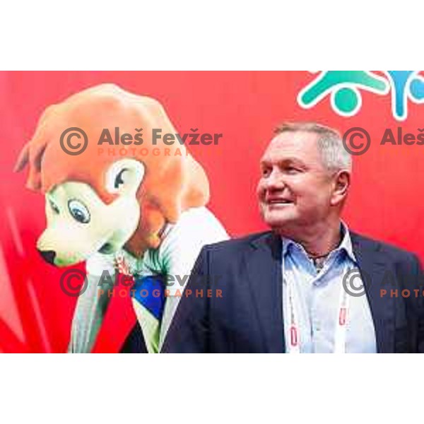 Matjaz Kek at Opening of Plazma Youth Sport Games in Ljubljana, Slovenia on May 19, 2025
