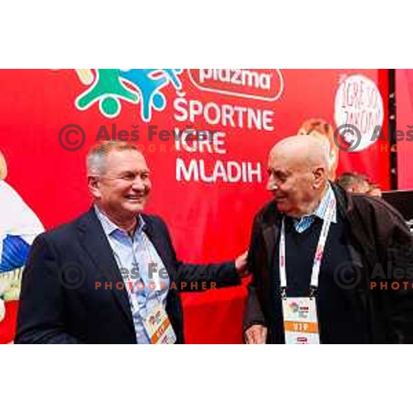 Matjaz Kek and Ivo Daneu at Opening of Plazma Youth Sport Games in Ljubljana, Slovenia on May 19, 2025