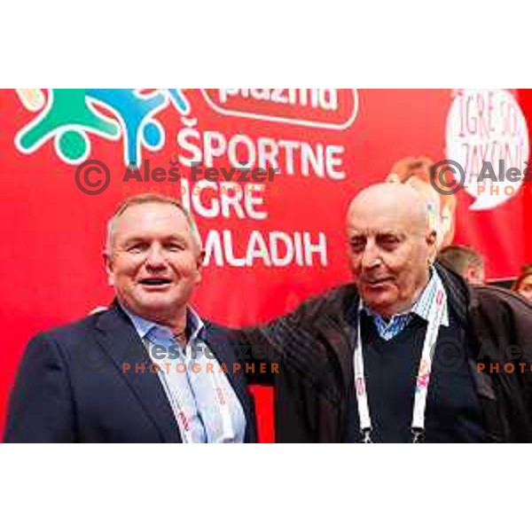 Matjaz Kek and Ivo Daneu at Opening of Plazma Youth Sport Games in Ljubljana, Slovenia on May 19, 2025