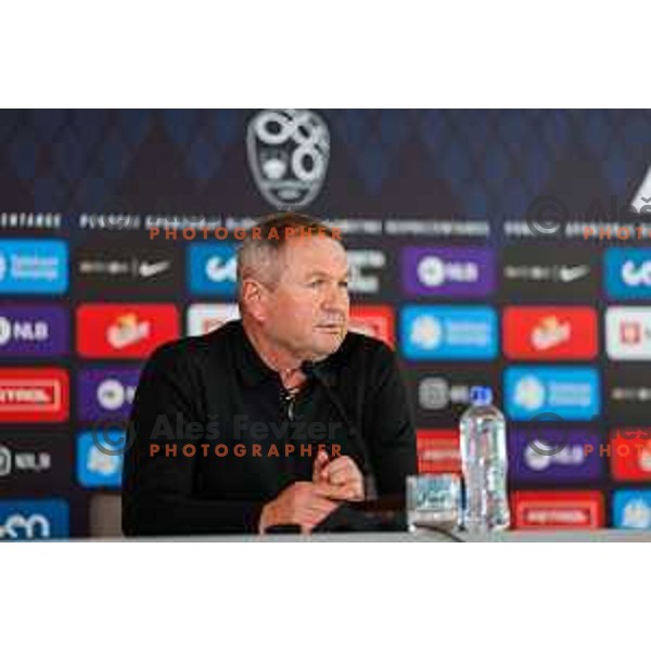 Matjaz Kek, head coach of Slovenia National Football team during press conference in NNC Brdo pri Kranju, Slovenia on May 21, 2025