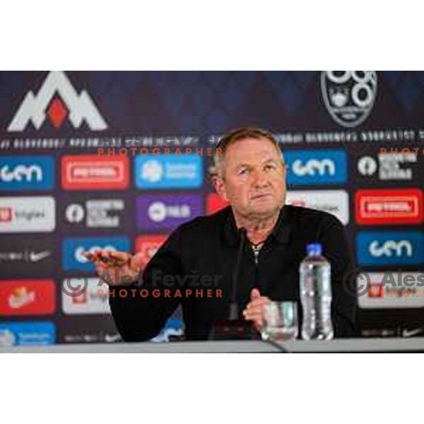 Matjaz Kek, head coach of Slovenia National Football team during press conference in NNC Brdo pri Kranju, Slovenia on May 21, 2025