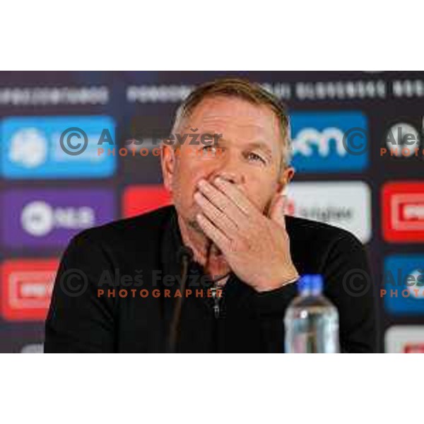 Matjaz Kek, head coach of Slovenia National Football team during press conference in NNC Brdo pri Kranju, Slovenia on May 21, 2025