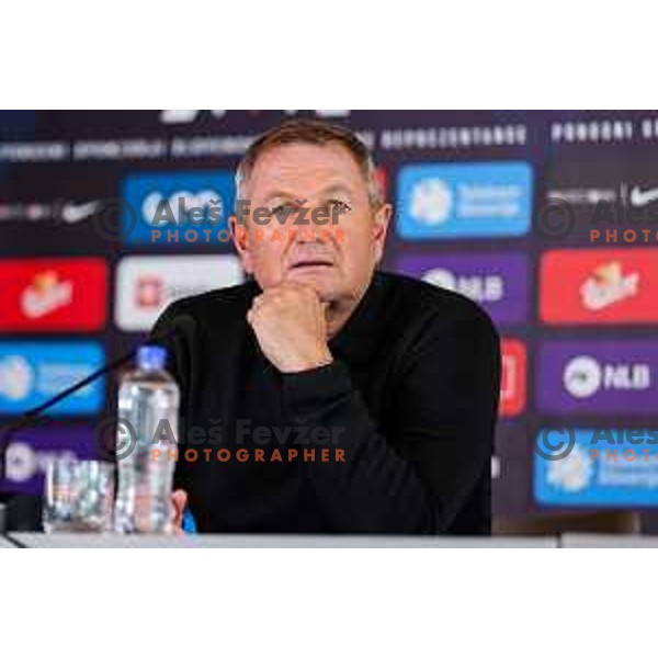 Matjaz Kek, head coach of Slovenia National Football team during press conference in NNC Brdo pri Kranju, Slovenia on May 21, 2025