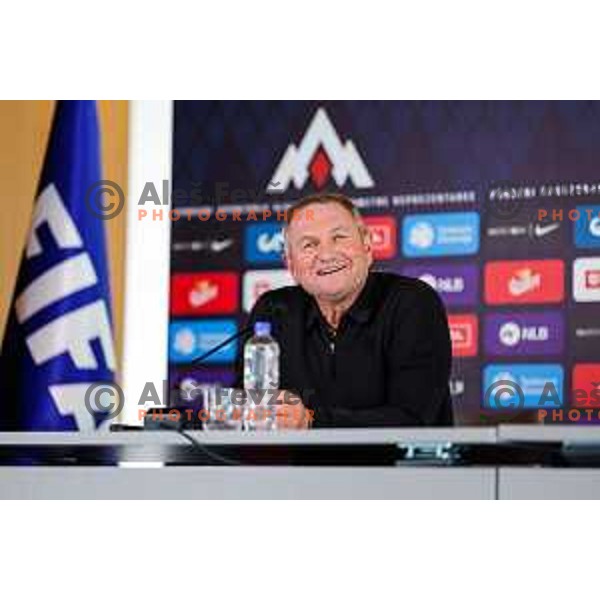Matjaz Kek, head coach of Slovenia National Football team during press conference in NNC Brdo pri Kranju, Slovenia on May 21, 2025