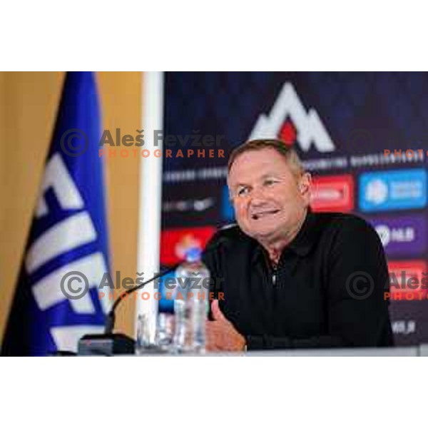 Matjaz Kek, head coach of Slovenia National Football team during press conference in NNC Brdo pri Kranju, Slovenia on May 21, 2025