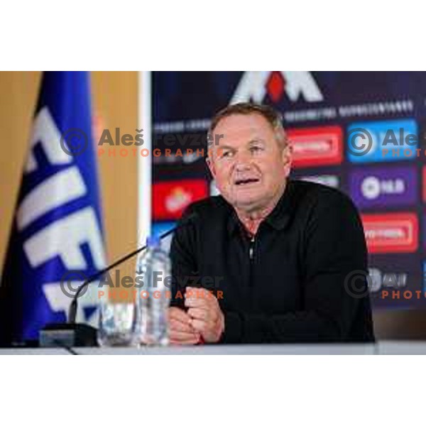 Matjaz Kek, head coach of Slovenia National Football team during press conference in NNC Brdo pri Kranju, Slovenia on May 21, 2025
