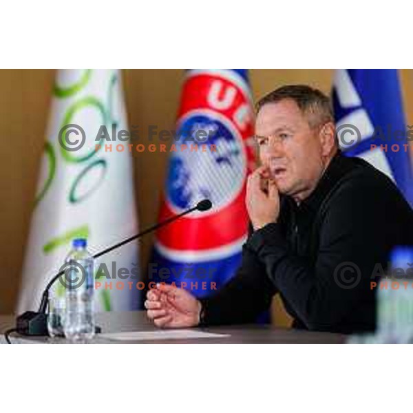 Matjaz Kek, head coach of Slovenia National Football team during press conference in NNC Brdo pri Kranju, Slovenia on May 21, 2025
