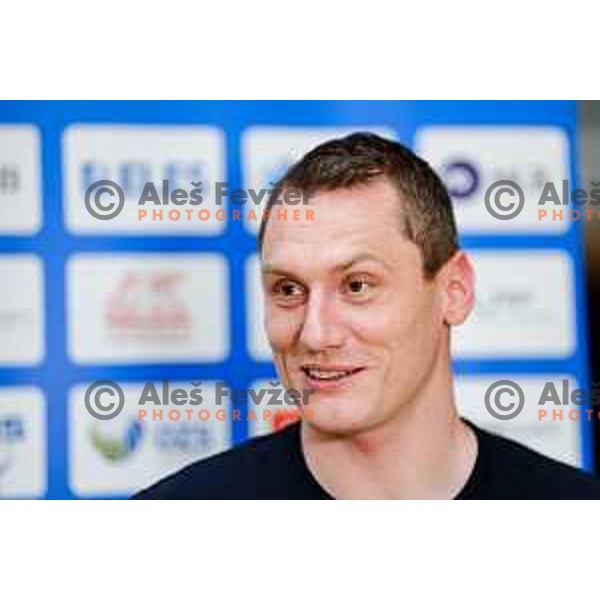 Toncek Stern of Slovenia National Volleyball team during first practice session in Ljubljana, Slovenia on May 21, 2025