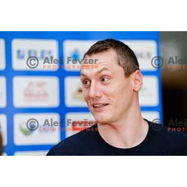 Toncek Stern of Slovenia National Volleyball team during first practice session in Ljubljana, Slovenia on May 21, 2025