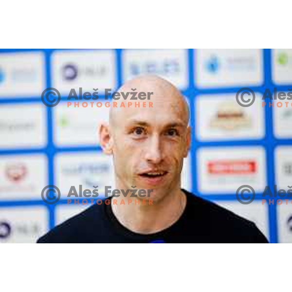 Ziga Stern of Slovenia National Volleyball team during first practice session in Ljubljana, Slovenia on May 21, 2025