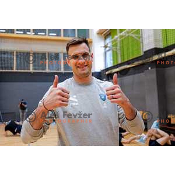 Jan Kozamernik of Slovenia National Volleyball team during first practice session in Ljubljana, Slovenia on May 21, 2025