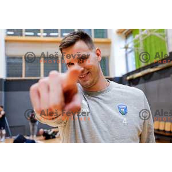 Jan Kozamernik of Slovenia National Volleyball team during first practice session in Ljubljana, Slovenia on May 21, 2025
