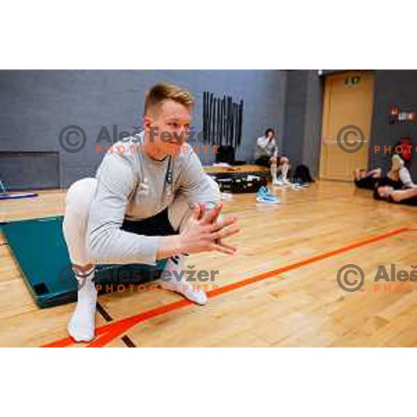 Rok Mozic of Slovenia National Volleyball team during first practice session in Ljubljana, Slovenia on May 21, 2025