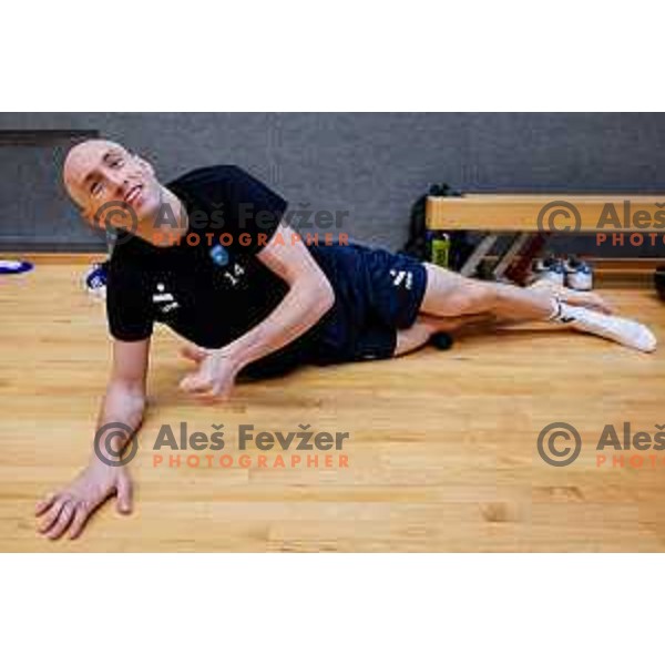 Ziga Stern of Slovenia National Volleyball team during first practice session in Ljubljana, Slovenia on May 21, 2025