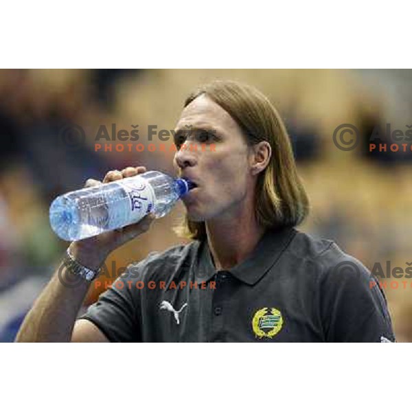 Coach Olsson at handball match Celje Pivovarna Lasko (SLO)- Hammarby (SWE) in EHF Championsleague, played in Celje (Slovenia) 11.10.2008 