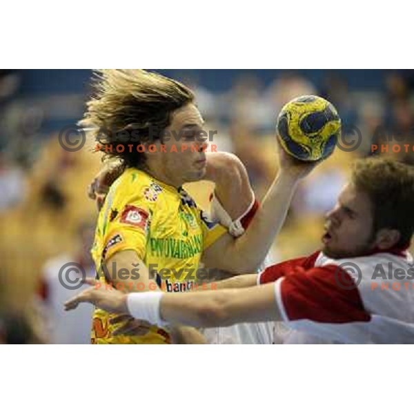 Tomas Reznicek at handball match Celje Pivovarna Lasko (SLO)- Hammarby (SWE) in EHF Championsleague, played in Celje (Slovenia) 11.10.2008 