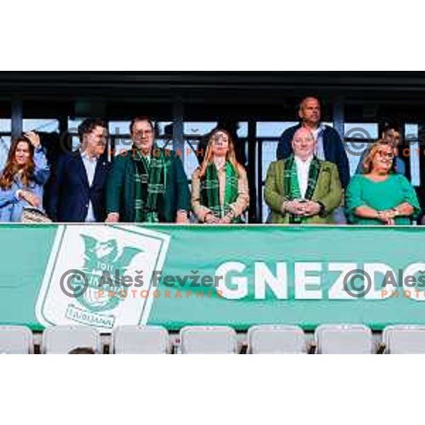 of Olimpija celebrate Slovenian National Title after the Prva liga Telemach 2024/2025 football match between Bravo and Olimpija in Ljubljana, Slovenia on May 24, 2025
