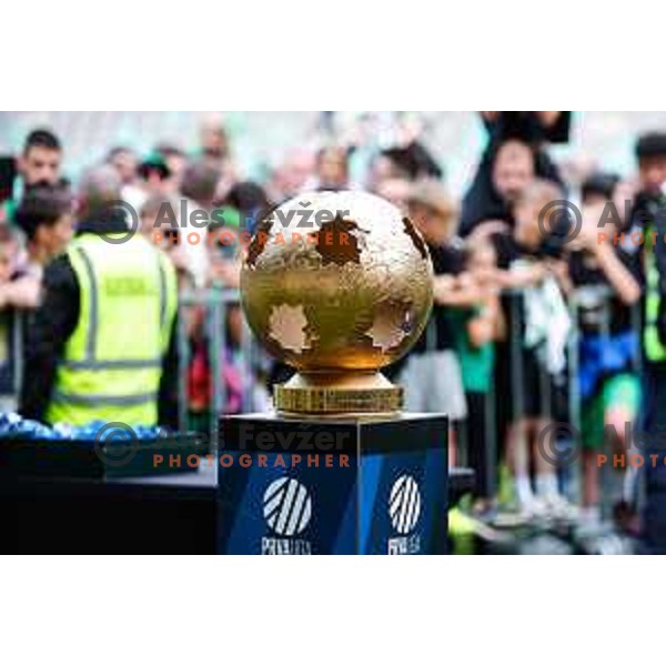 of Olimpija celebrate Slovenian National Title after the Prva liga Telemach 2024/2025 football match between Bravo and Olimpija in Ljubljana, Slovenia on May 24, 2025