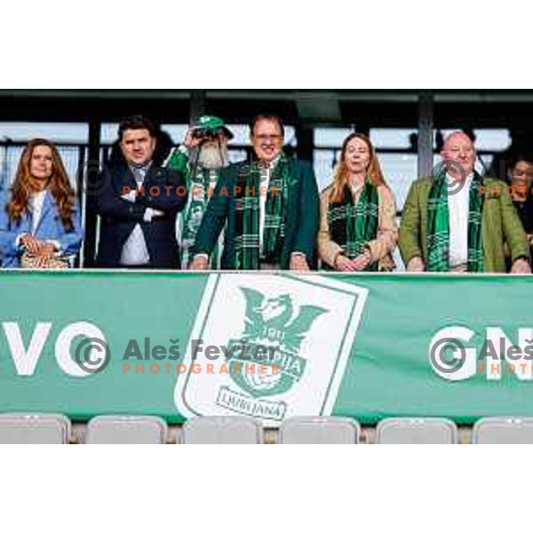 of Olimpija celebrate Slovenian National Title after the Prva liga Telemach 2024/2025 football match between Bravo and Olimpija in Ljubljana, Slovenia on May 24, 2025