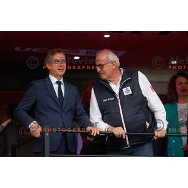 Robert Golob at the finish of 14th stage of Giro d\'Italia 2025 between Treviso and Nova Gorica, Slovenia on May 24, 2025