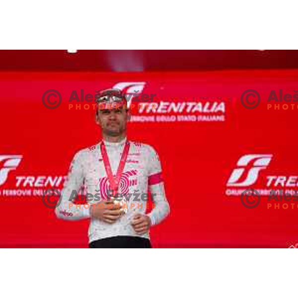 Kasper Asgreen, winner of 14th stage of Giro d\'Italia 2025 between Treviso and Nova Gorica, Slovenia on May 24, 2025