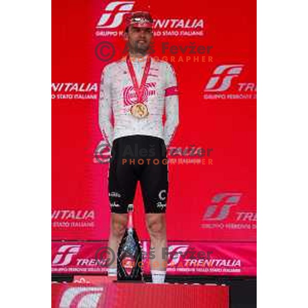 Kasper Asgreen, winner of 14th stage of Giro d\'Italia 2025 between Treviso and Nova Gorica, Slovenia on May 24, 2025