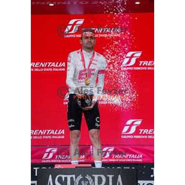 Kasper Asgreen, winner of 14th stage of Giro d\'Italia 2025 between Treviso and Nova Gorica, Slovenia on May 24, 2025