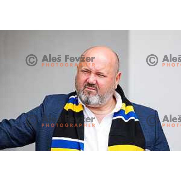 In action during Prva liga Telemach 2024/2025 football match between Celje and Domzale in Celje, Slovenia on May 25, 2025