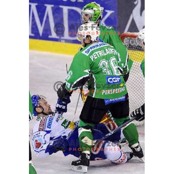 Petrilainen at ice hockey match in the EBEL League , Tilia Olimpija - EC Pasut VSV , 14.10.2008 Hala Tivoli, Ljubljana 