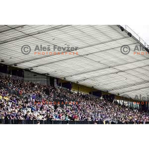 Spectators during Prva liga Telemach football match between Maribor and Nafta 1903 in Ljudski vrt, Maribor, Slovenia on May 25, 2025. Photo: Jure Banfi