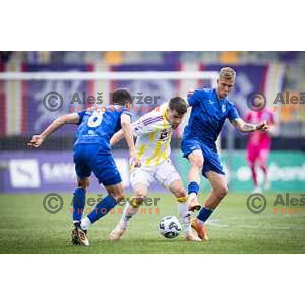 Ziga Repas in action during Prva liga Telemach football match between Maribor and Nafta 1903 in Ljudski vrt, Maribor, Slovenia on May 25, 2025. Photo: Jure Banfi