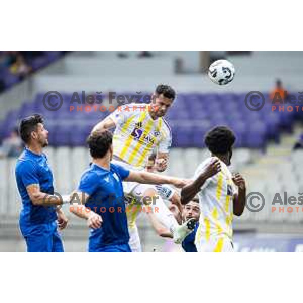Luka Kranjc in action during Prva liga Telemach football match between Maribor and Nafta 1903 in Ljudski vrt, Maribor, Slovenia on May 25, 2025. Photo: Jure Banfi