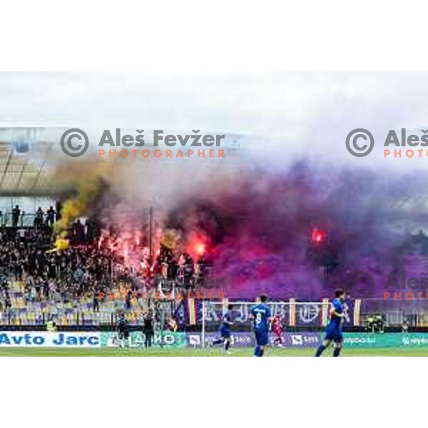 Maribor supporters Viole during Prva liga Telemach football match between Maribor and Nafta 1903 in Ljudski vrt, Maribor, Slovenia on May 25, 2025. Photo: Jure Banfi