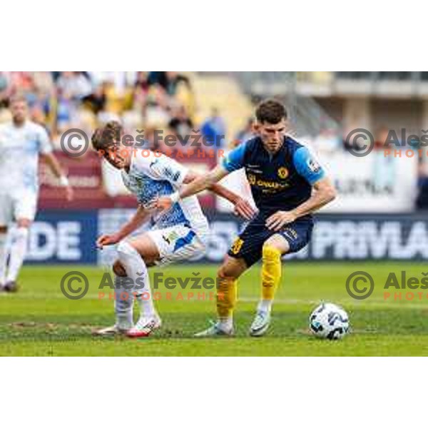 In action during Prva liga Telemach 2024/2025 football match between Celje and Domzale in Celje, Slovenia on May 25, 2025