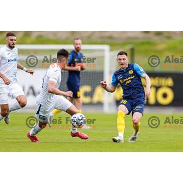 In action during Prva liga Telemach 2024/2025 football match between Celje and Domzale in Celje, Slovenia on May 25, 2025