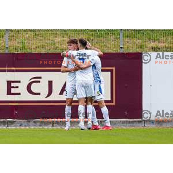In action during Prva liga Telemach 2024/2025 football match between Celje and Domzale in Celje, Slovenia on May 25, 2025