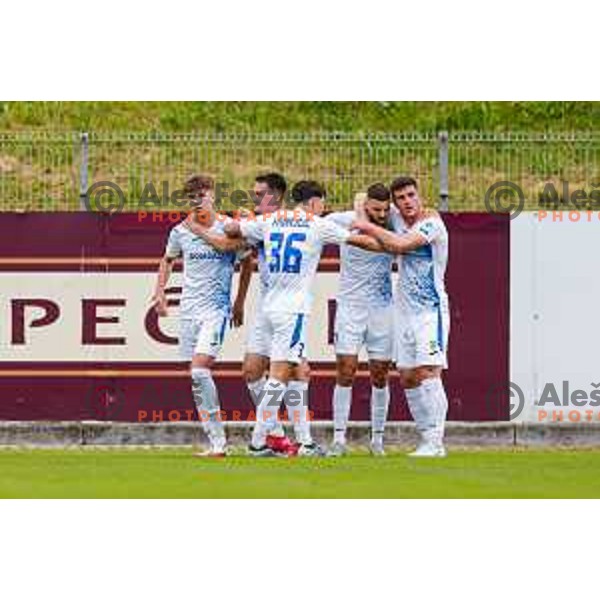 In action during Prva liga Telemach 2024/2025 football match between Celje and Domzale in Celje, Slovenia on May 25, 2025