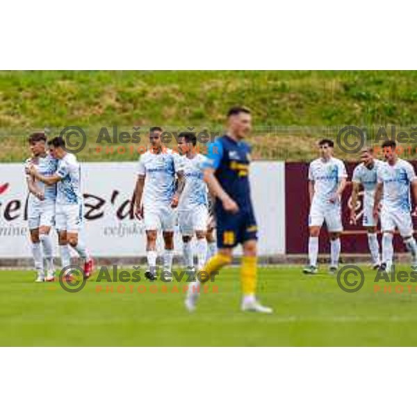 In action during Prva liga Telemach 2024/2025 football match between Celje and Domzale in Celje, Slovenia on May 25, 2025