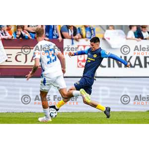 In action during Prva liga Telemach 2024/2025 football match between Celje and Domzale in Celje, Slovenia on May 25, 2025