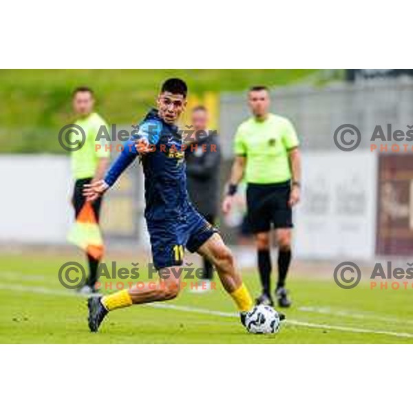 In action during Prva liga Telemach 2024/2025 football match between Celje and Domzale in Celje, Slovenia on May 25, 2025