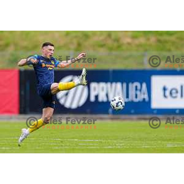 In action during Prva liga Telemach 2024/2025 football match between Celje and Domzale in Celje, Slovenia on May 25, 2025