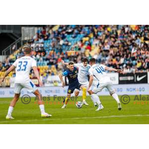 In action during Prva liga Telemach 2024/2025 football match between Celje and Domzale in Celje, Slovenia on May 25, 2025