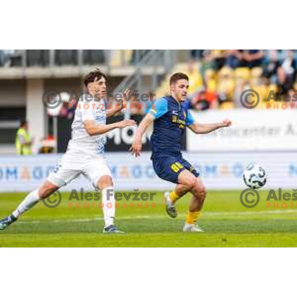 In action during Prva liga Telemach 2024/2025 football match between Celje and Domzale in Celje, Slovenia on May 25, 2025