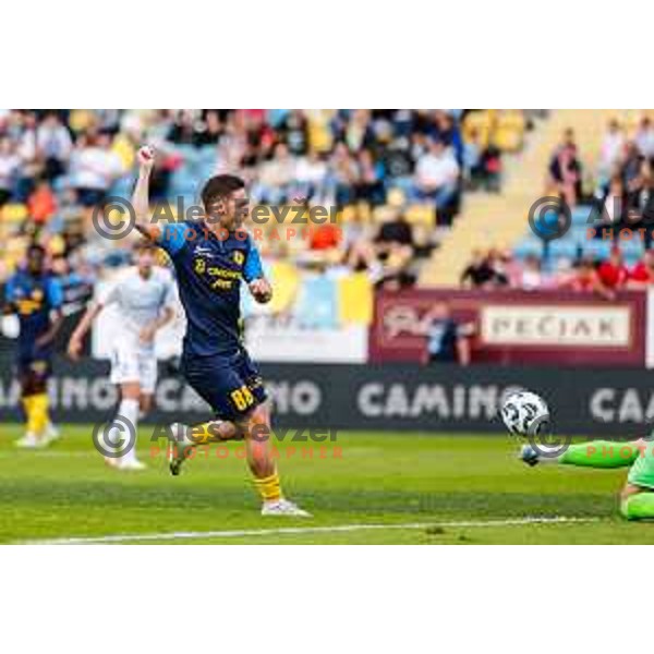 In action during Prva liga Telemach 2024/2025 football match between Celje and Domzale in Celje, Slovenia on May 25, 2025