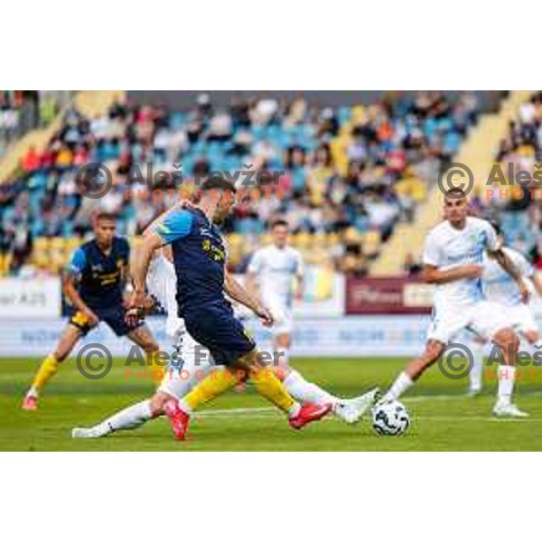 In action during Prva liga Telemach 2024/2025 football match between Celje and Domzale in Celje, Slovenia on May 25, 2025